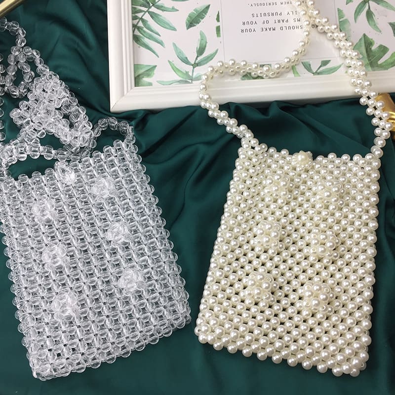 Luxury Pearl Beaded Clutch - Handcrafted for Glamour