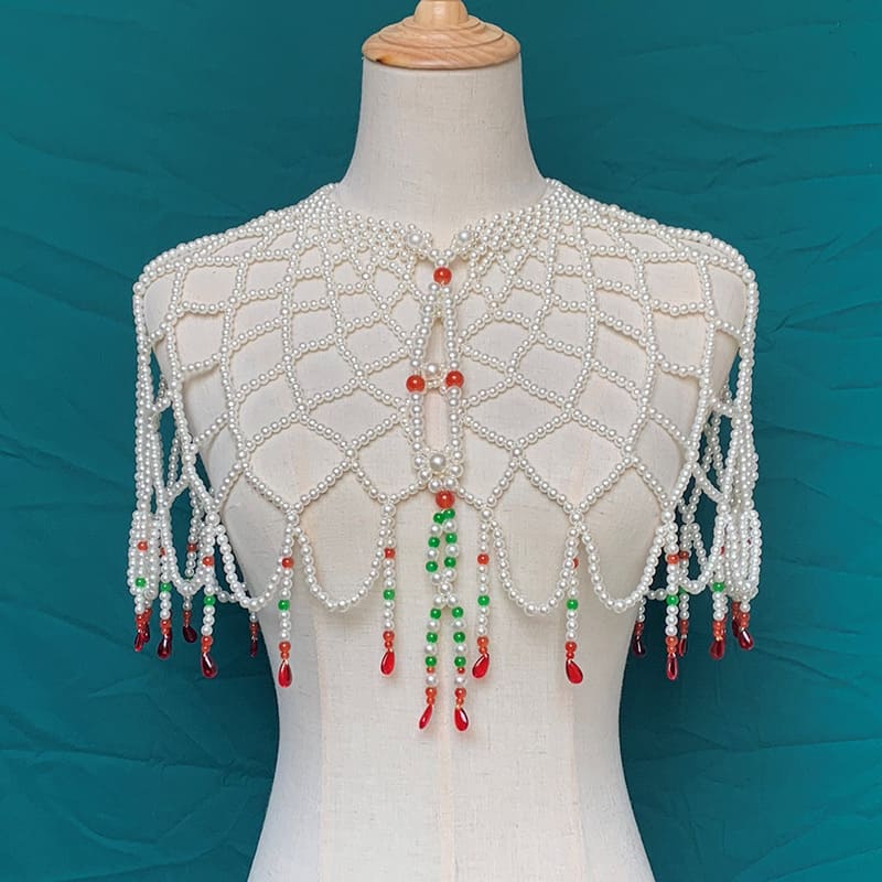 Luxury Pearl Capelet - Handmade for Timeless Elegance