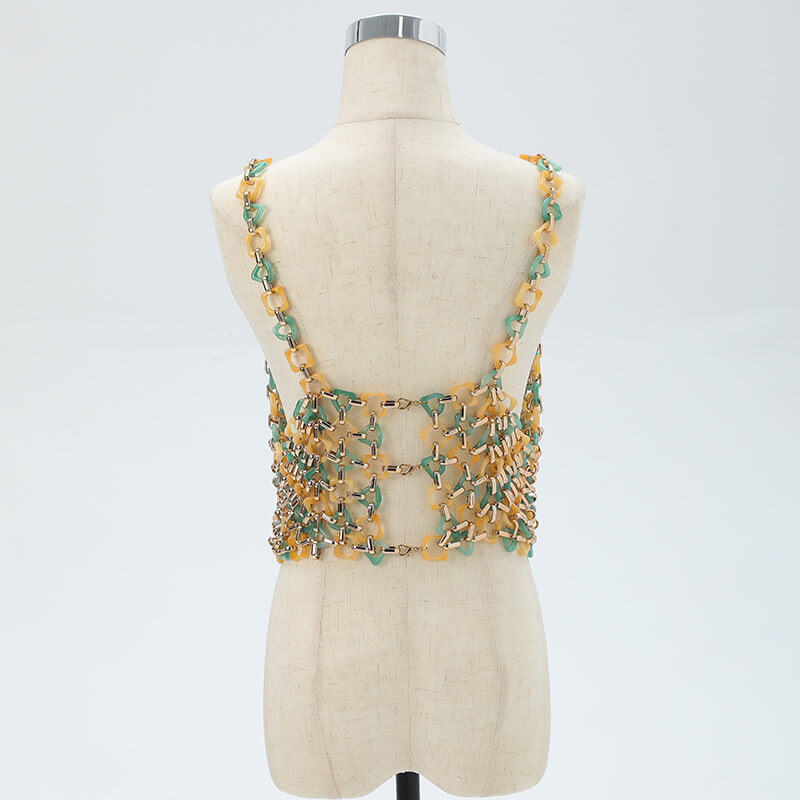 Pearl Beaded Sleeveless Top - Handcrafted Fashion Statement