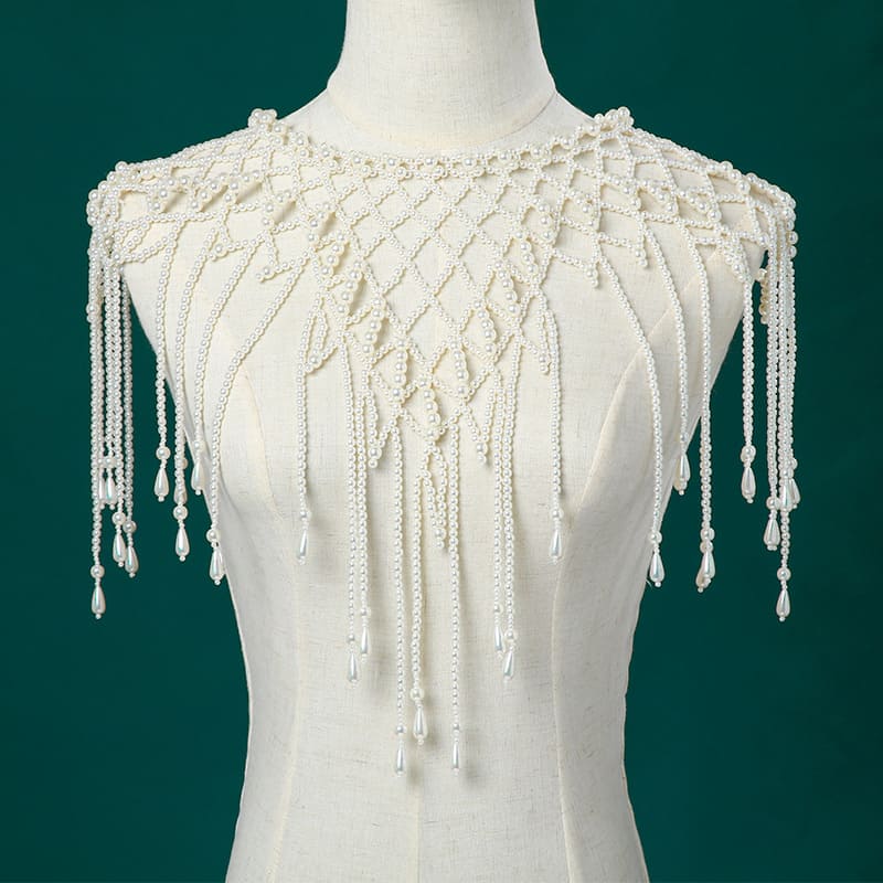 Handmade Pearl Cape - A Statement of Elegance