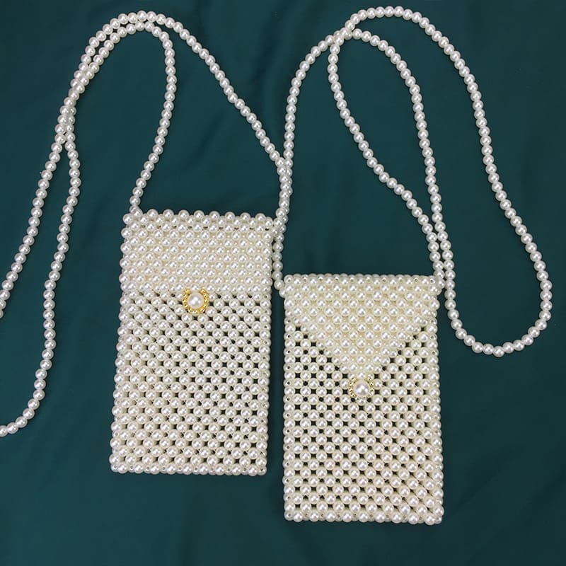 Artisan Pearl Bead Bag - Unique Design, Handcrafted with Care