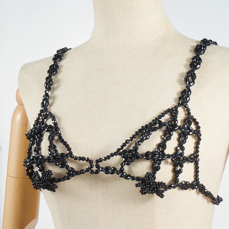 Handcrafted Pearl Bra - Elegance in Every Bead