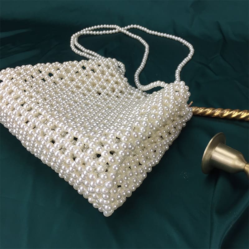 Artisan Pearl Beaded Bag - Unique and Sophisticated