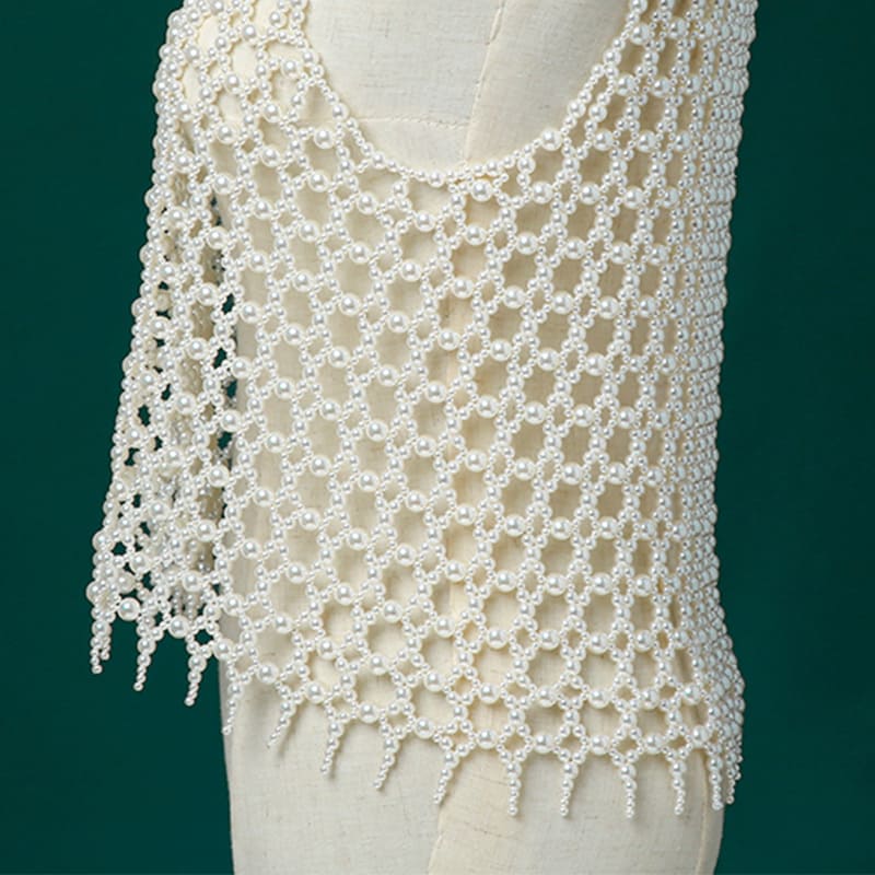 Handmade Pearl Embellished Tank - Elegant and Chic