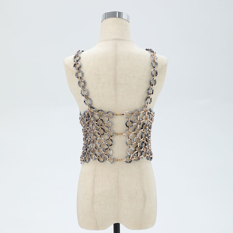 Luxurious Pearl Bead Sling Top - Handcrafted with Elegance