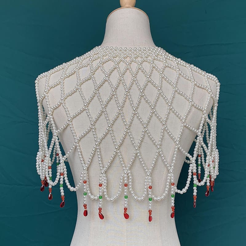 Luxury Pearl Capelet - Handmade for Timeless Elegance