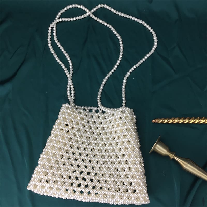 Artisan Pearl Beaded Bag - Unique and Sophisticated