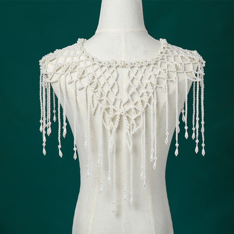 Handmade Pearl Cape - A Statement of Elegance