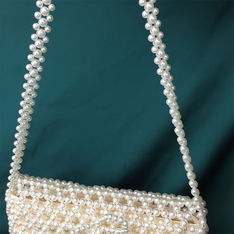 Elegant Pearl Handbag - Handmade with Precision