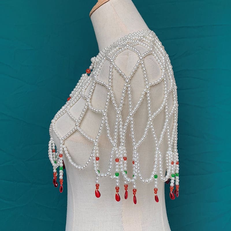 Luxury Pearl Capelet - Handmade for Timeless Elegance