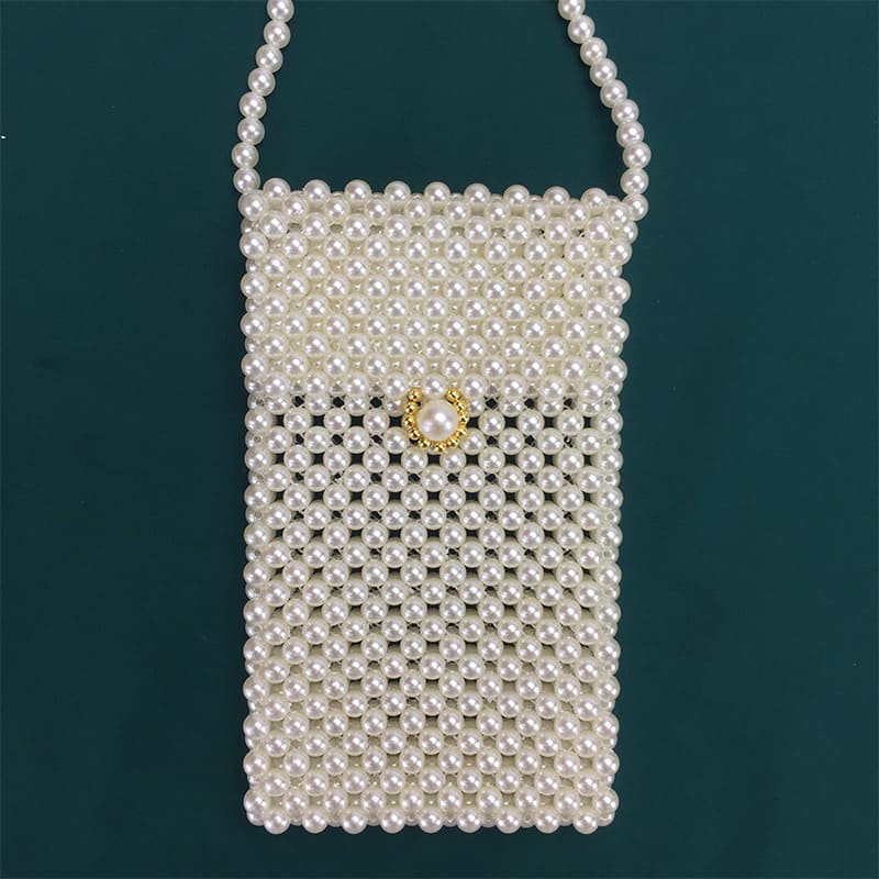 Artisan Pearl Bead Bag - Unique Design, Handcrafted with Care