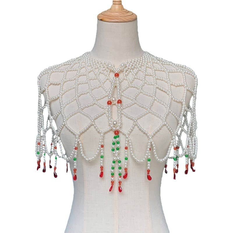 Luxury Pearl Capelet - Handmade for Timeless Elegance