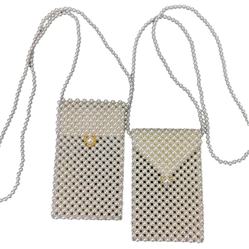 Artisan Pearl Bead Bag - Unique Design, Handcrafted with Care