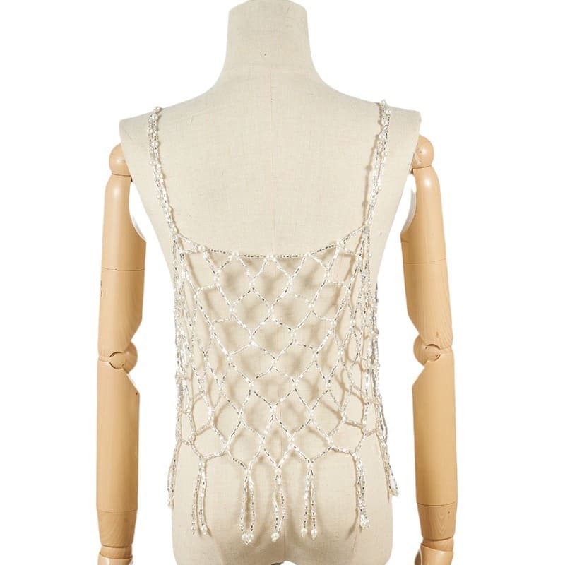 Handcrafted Pearl Beaded Top - Sophisticated & Stylish