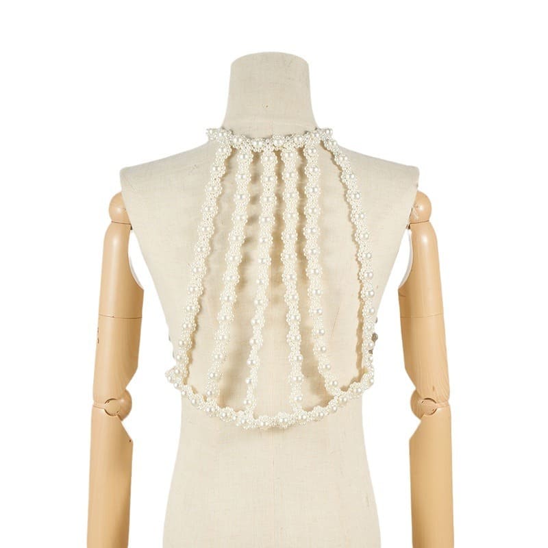 Elegant Pearl Beaded Camisole - Handmade with Attention to Detail