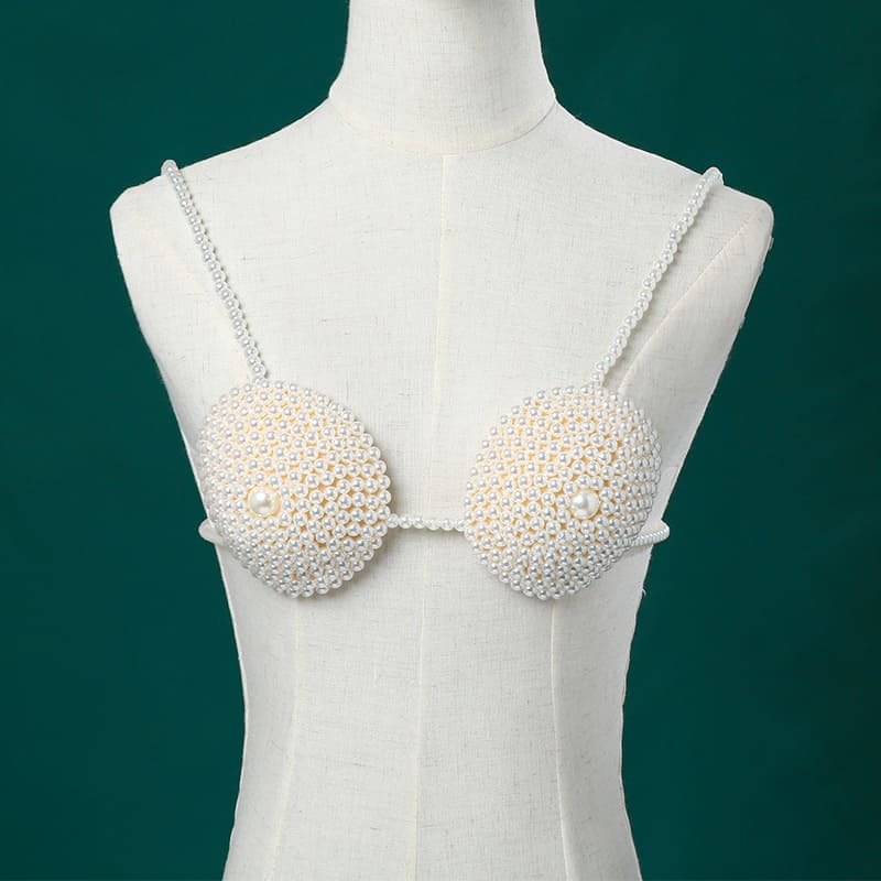 Elegant Pearl Bra - Handcrafted with Precision