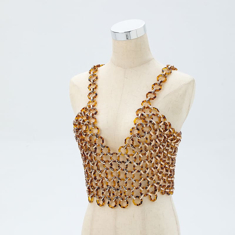 Luxurious Pearl Bead Sling Top - Handcrafted with Elegance