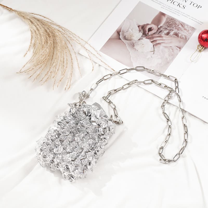 Crystal Pearl Bag Beaded Rhinestone Accessories