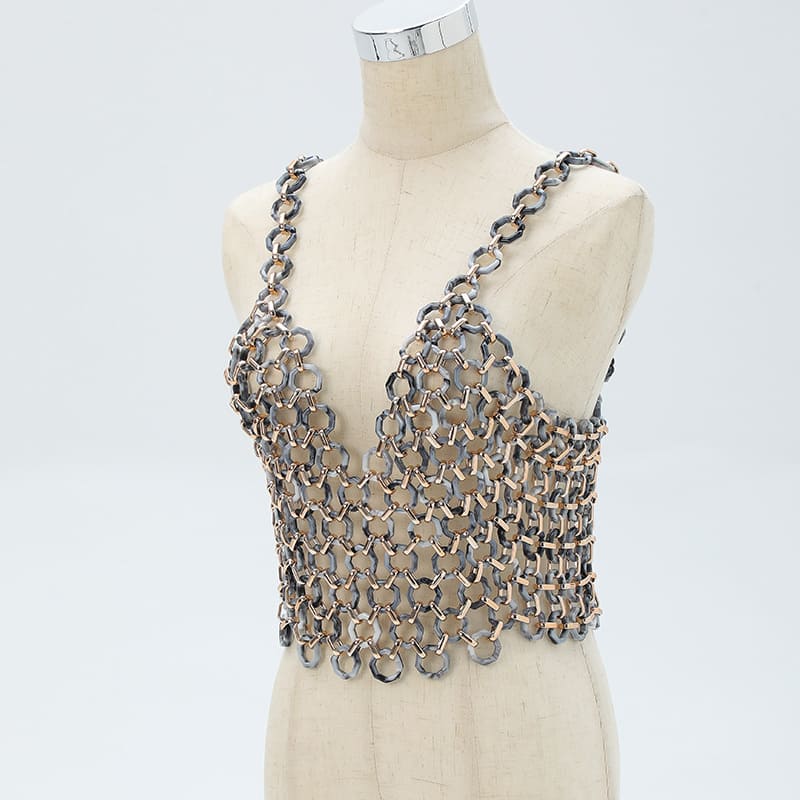 Luxurious Pearl Bead Sling Top - Handcrafted with Elegance