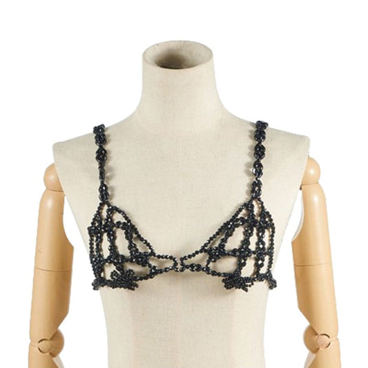 Handcrafted Pearl Bra - Elegance in Every Bead