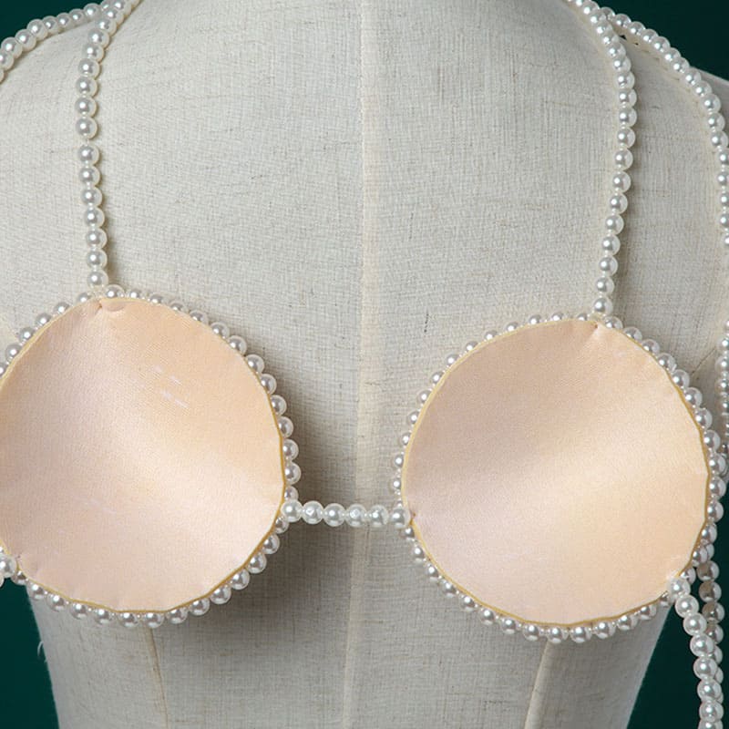 Elegant Pearl Bra - Handcrafted with Precision