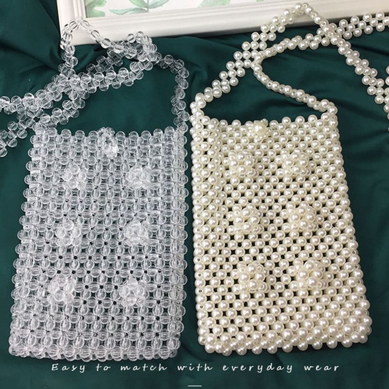 Luxury Pearl Beaded Clutch - Handcrafted for Glamour