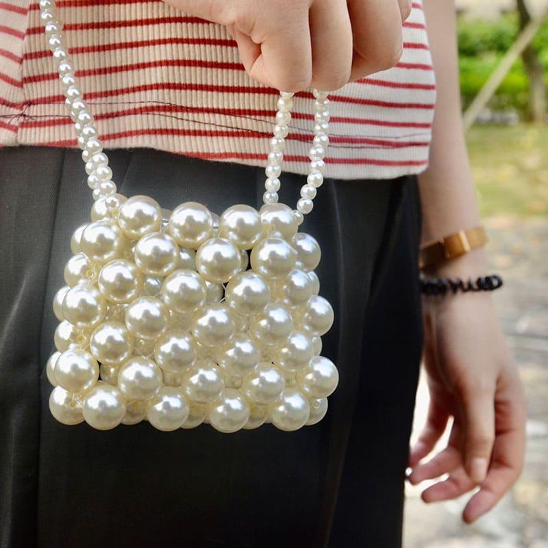 Elegant Pearl Clutch - Handcrafted with Love