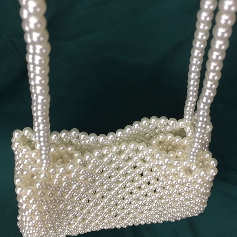 Artisan Pearl Beaded Bag - Unique and Sophisticated