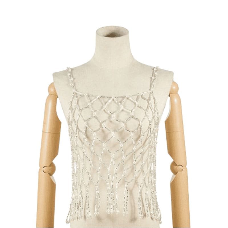 Handcrafted Pearl Beaded Top - Sophisticated & Stylish