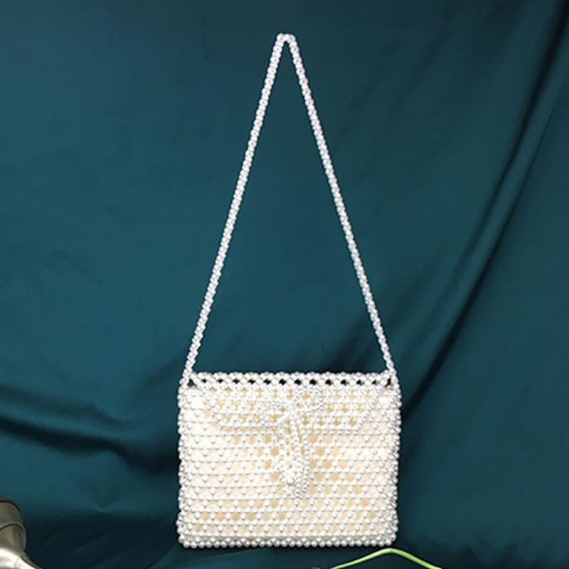 Elegant Pearl Handbag - Handmade with Precision