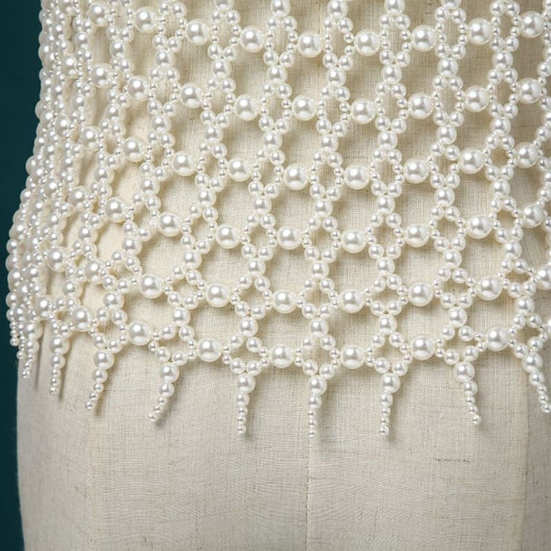 Handmade Pearl Embellished Tank - Elegant and Chic