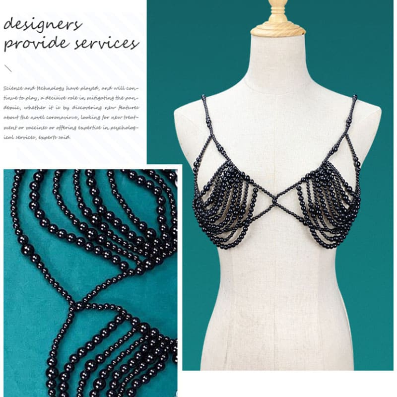 Artisan Pearl Bead Bra - Unique and Stylish