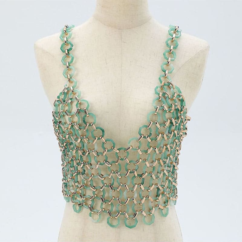 Luxurious Pearl Bead Sling Top - Handcrafted with Elegance