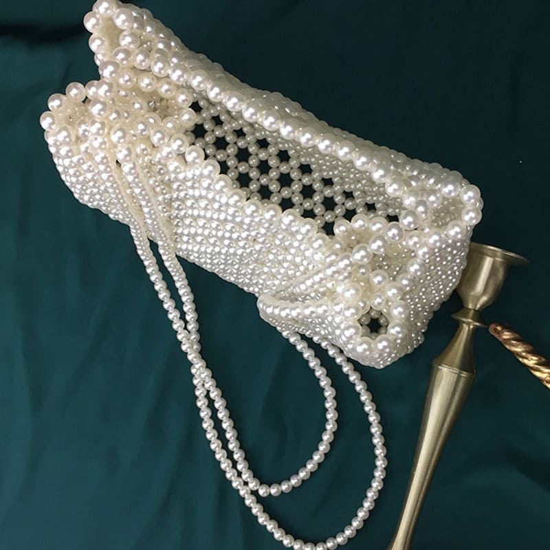 Artisan Pearl Beaded Bag - Unique and Sophisticated