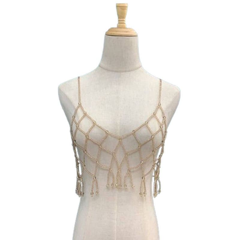 Exquisite Pearl Beaded Cami - Handmade with Care