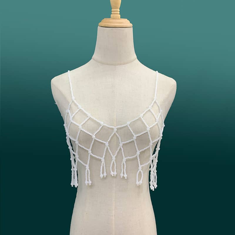 Exquisite Pearl Beaded Cami - Handmade with Care