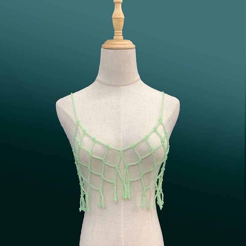 Exquisite Pearl Beaded Cami - Handmade with Care